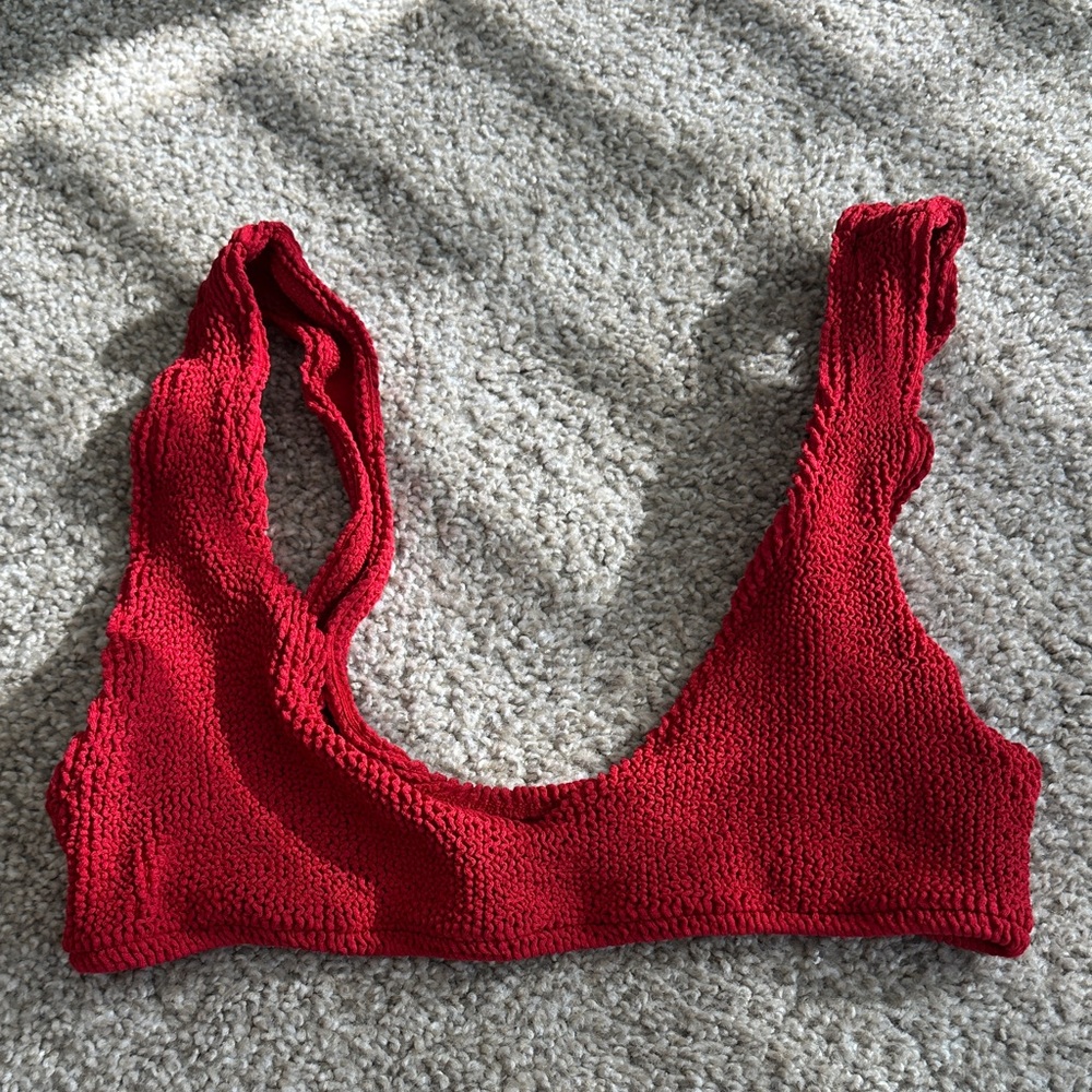 Youswim Red V Neck Top
